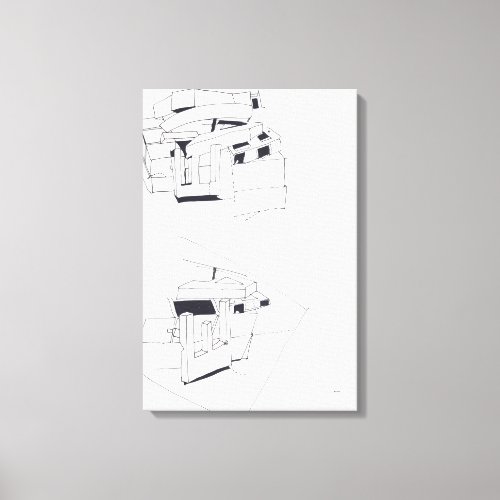 Jeux de Construction Buildings Games Drawing 3 C Canvas Print