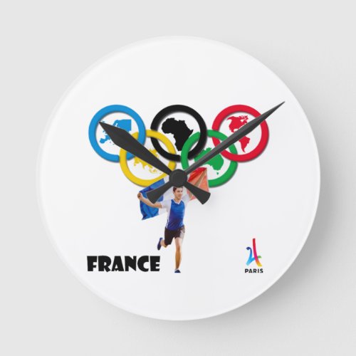  Jeux Olympiques Paris 2024 Round Clock