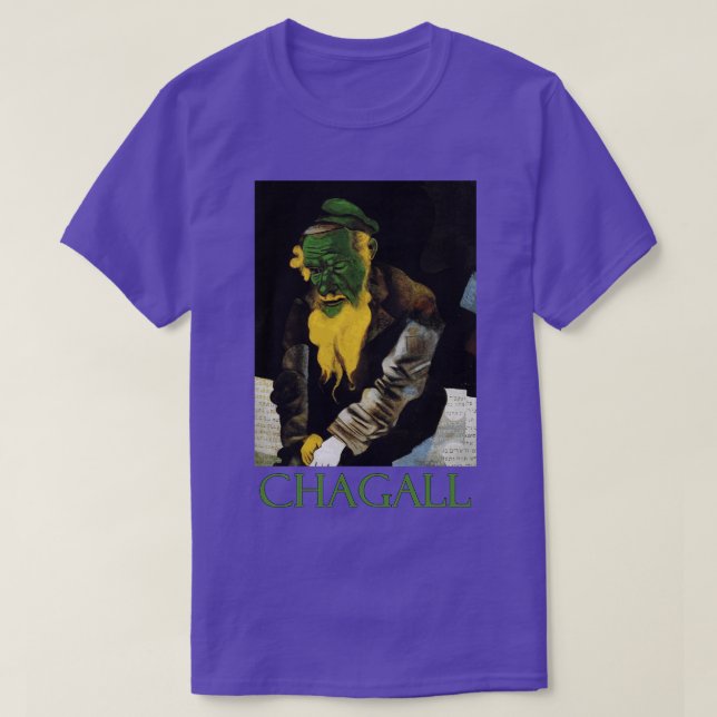 Jew in Green 1914 by Marc Chagall T-Shirt (Design Front)