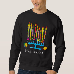 Jew Ish Challah Menorah Hanukkah 2 Sweatshirt