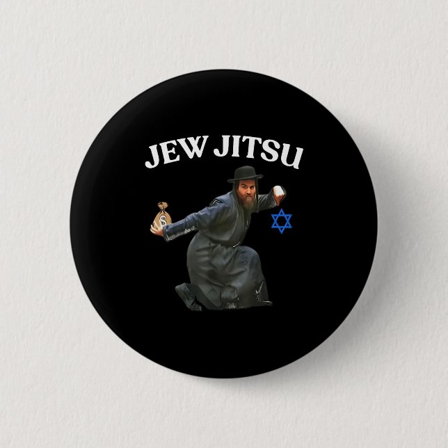Jew Jitsu Artwork Button (Front)
