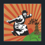 Jew Jitsu Card | Jewish Bar Mitzvah Gifts<br><div class="desc">Excellent gift for your upcoming Bar Mitzvah! 

This awesome invitation card contains a black graphic design and black text,  looks best on a light background color.


jew humor funny jews "ju jitsu" "jew jitsu" hilarious jewish hebrew</div>