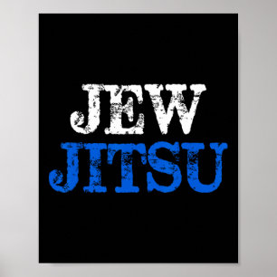Jew Jitsu Funny Jewish Karate Holiday Pun  Poster