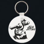 Jew Jitsu Key chain | Jewish Bar Mitzvah Gifts<br><div class="desc">Excellent gift for your upcoming Bar Mitzvah! 

This awesome key chain contains a black graphic design and black text,  looks best on a light background color.


jew humor funny jews "ju jitsu" "jew jitsu" hilarious jewish hebrew</div>