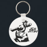 Jew Jitsu Key chain | Jewish Bar Mitzvah Gifts<br><div class="desc">Excellent gift for your upcoming Bar Mitzvah! 

This awesome key chain contains a black graphic design and black text,  looks best on a light background color.


jew humor funny jews "ju jitsu" "jew jitsu" hilarious jewish hebrew</div>