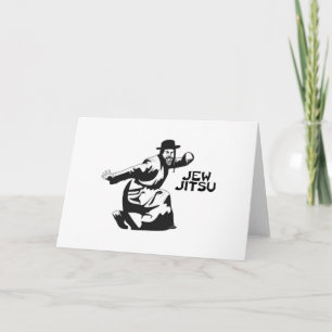 Jew Jitsu Martial Arts Jewish Bar Mitzvah Gifts Card