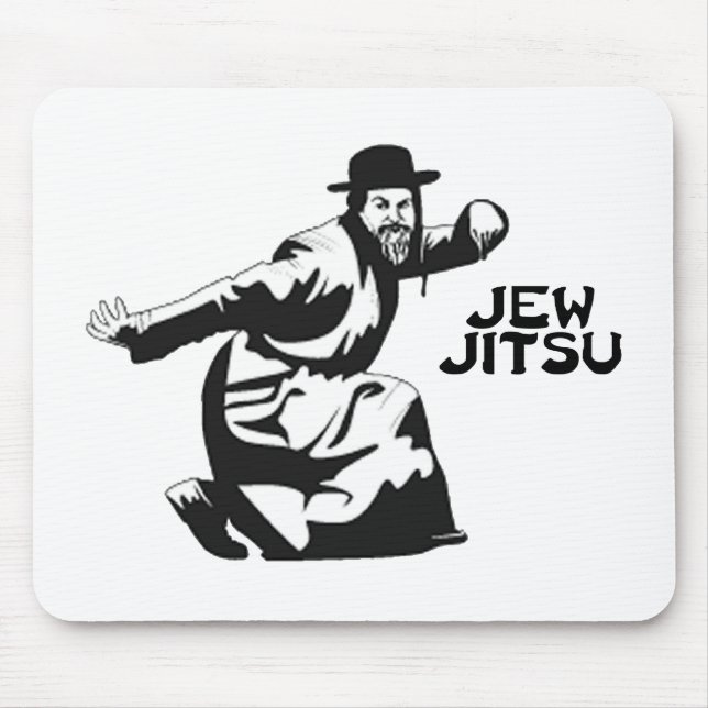 Jew Jitsu Mouse Pad | Jewish Bar Mitzvah Gifts (Front)