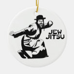 Jew Jitsu Ornament | Jewish Bar Mitzvah Gifts at Zazzle