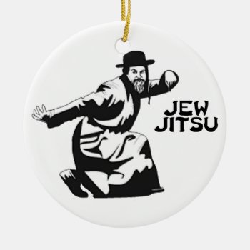 Jew Jitsu Ornament | Jewish Bar Mitzvah Gifts by robby1982 at Zazzle