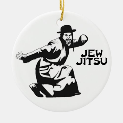 Jew Jitsu Ornament  Jewish Bar Mitzvah Gifts