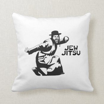 Jew Jitsu Pillow | Jewish Bar Mitzvah Gifts by robby1982 at Zazzle