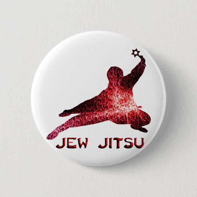 Jew Jitsu Pinback Button (Front)