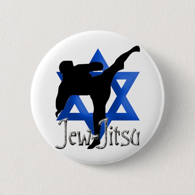 Jew Jitsu Pinback Button (Front)