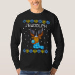 Jewdolph Ugly Hanukkah Sweater Reindeer<br><div class="desc">Jewdolph Ugly Hanukkah Sweater Reindeer</div>