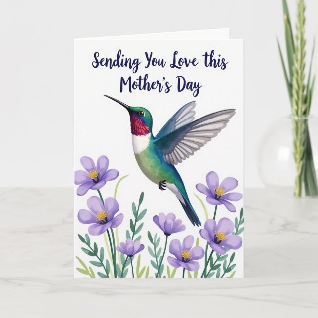 Jewel Bird Mothers Day Art Card (Front)