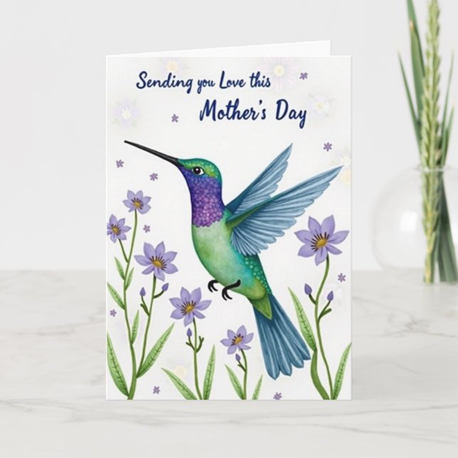 Jewel Bird Mothers Day Love Card (Front)