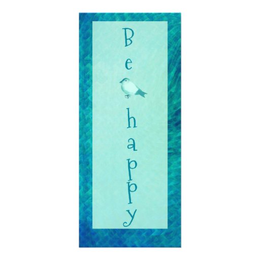 Jewel blue green be happy bookmark invitations