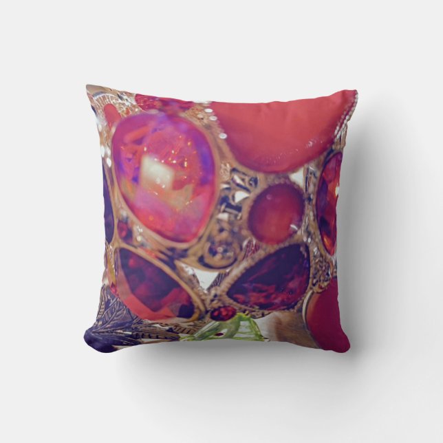 Jewel Box Throw Pillow (Front)