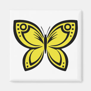 Jewel Butterflies - Yellow Magnet