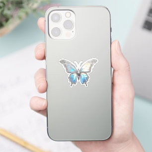 Jewel Butterfly Opal and Silver Sticker