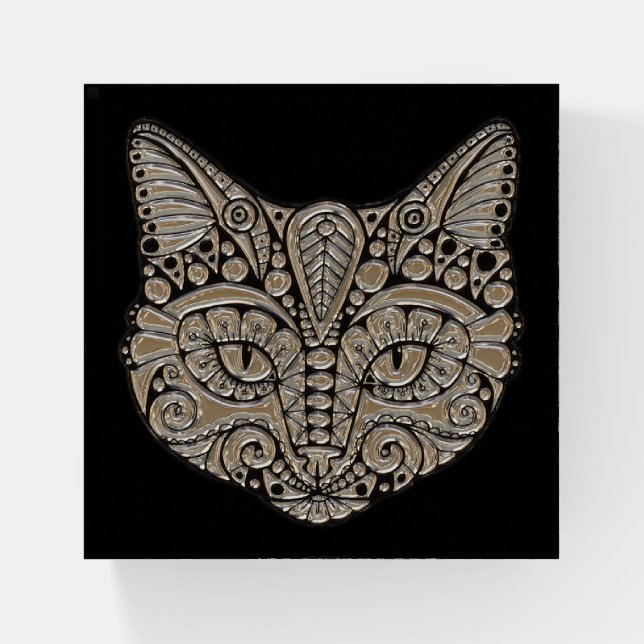 jewel cat paperweight (Front)