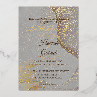 JEWEL COLLECTION script foil wedding Invitation Foil Invitation