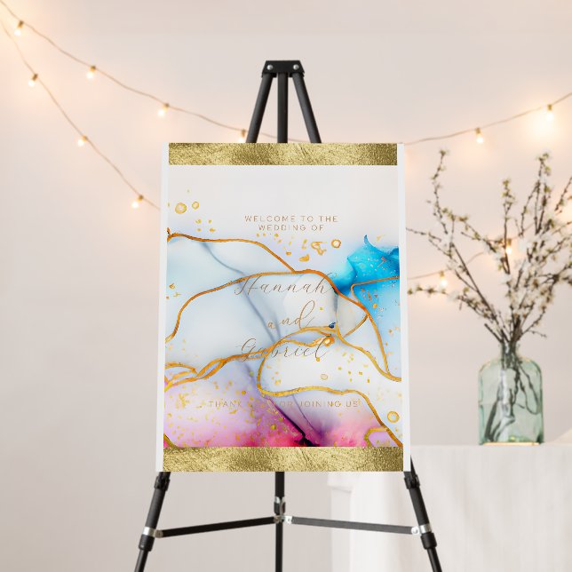 JEWEL COLLECTION Script Welcome Sign Foam Boards  (In Situ (Stand))