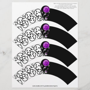 Jewel Damask Cupcake Cosie - Purple