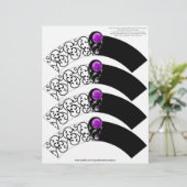 Jewel Damask Cupcake Cosie - Purple (Standing Front)