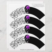 Jewel Damask Cupcake Cosie - Purple (Front/Back)