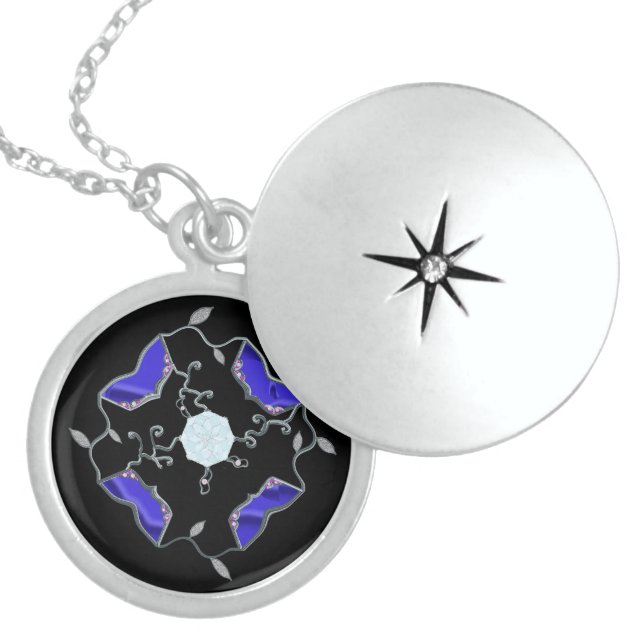 Jewel design locket necklace (Front)