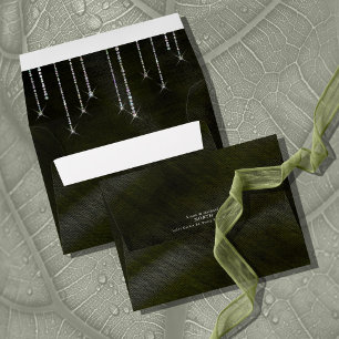 Jewel Drop Wedding Green ID830 Envelope
