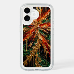 Jewel Explosion - Vibrant Emerald Violet Pink Gold iPhone 16 Case