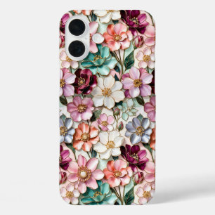 Jewel Floral Stained Glass Style Phone Case