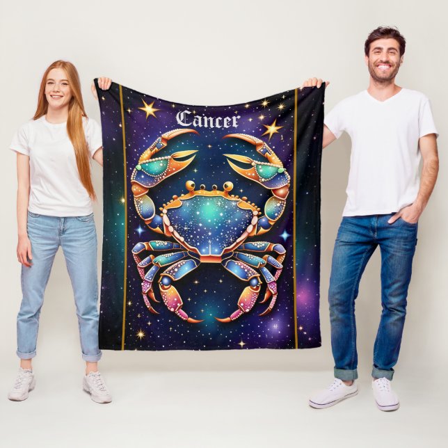 Jewel Galaxy Zodiac Cancer Fleece Blanket (In Situ)