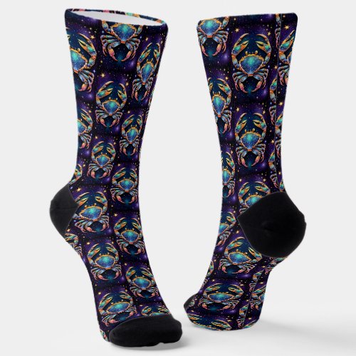 Jewel Galaxy Zodiac Cancer Socks