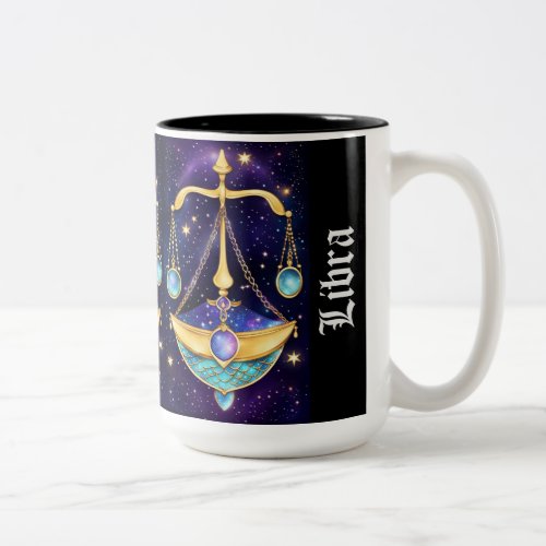 Jewel Galaxy Zodiac Libra Two_Tone Coffee Mug