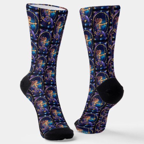 Jewel Galaxy Zodiac Sagittarius Socks