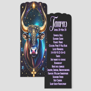 Jewel Galaxy Zodiac Taurus Bookmarks