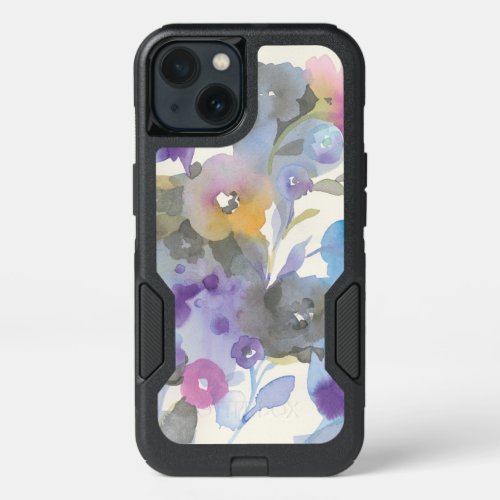 Jewel Garden  Purple Pastel Petals iPhone 13 Case