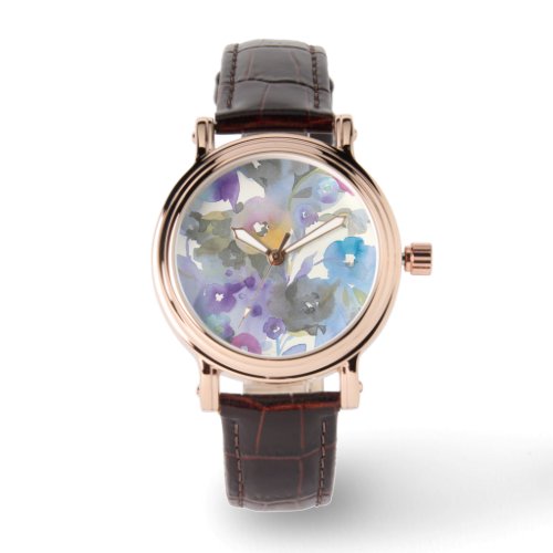 Jewel Garden  Purple Pastel Petals Watch