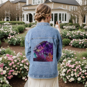 Jewel Gemstones - Healing Crystals Denim Jacket