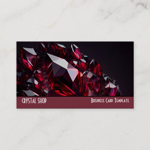 Jewel Gemstones Red Ruby Business Card