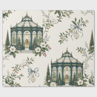 Jewel Glasshouse Ivory Christmas Wrapping Paper