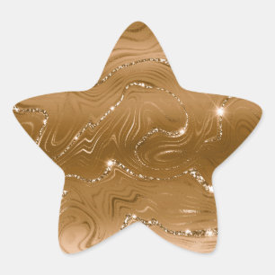 Jewel Gold Glittery Glitz Star Sticker
