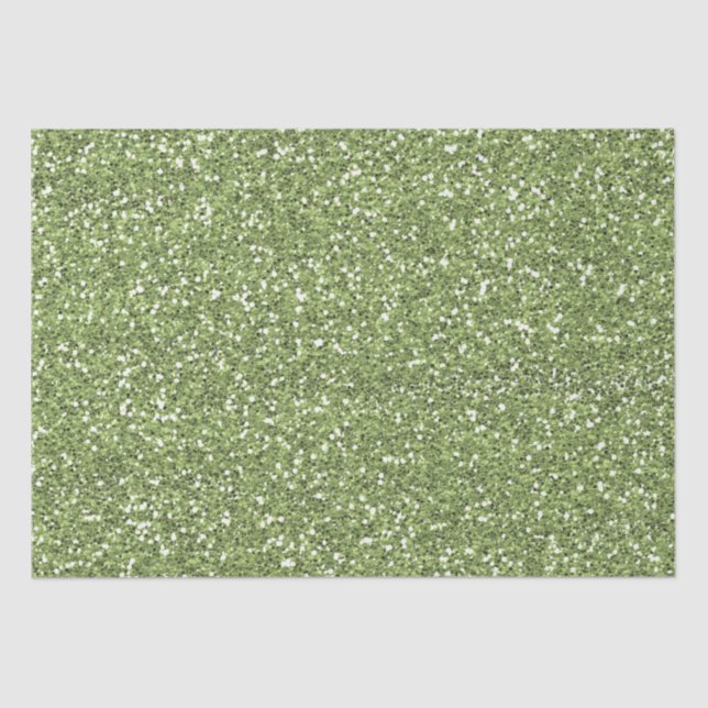 Jewel Green Faux Glitter Tissue Paper (Front)