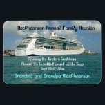 Jewel in Key West Stateroom Door Marker Magnet<br><div class="desc">Stopped for the day at the southernmost city in the continental United States,  a gleaming white radiance class cruise ship rests like a white jewel against the blue sky and blue green sea water
 Mark the door of your cabin during your cruise,  and have a personalized souvenir afterwards!</div>