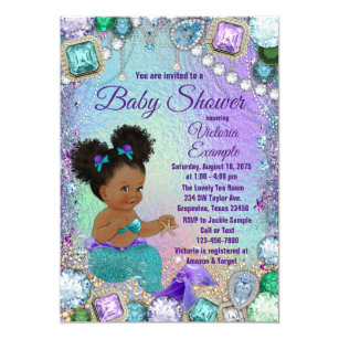 mermaid baby shower invitations  zazzle