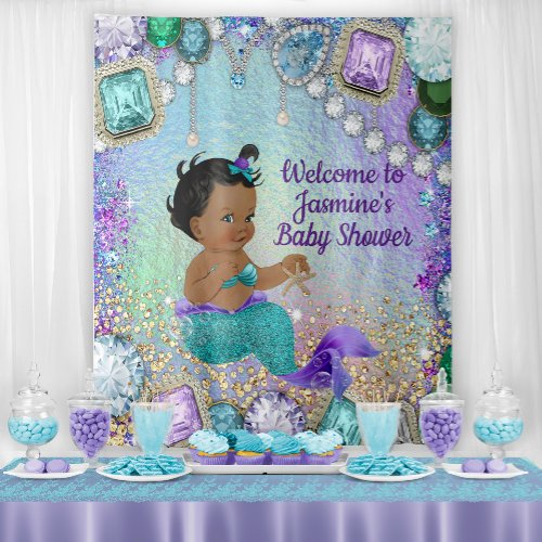 Jewel Mermaid Baby Shower Backdrop