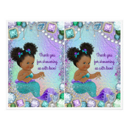 Jewel Mermaid Baby Shower DIY Gift Bag Decorations Flyer